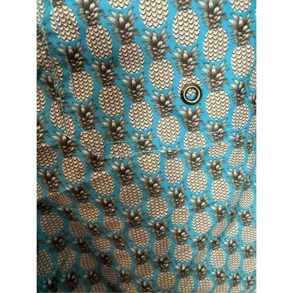Beach Bros Mens Swim Shorts 6.5 inseam Pineapple Print Small NWT